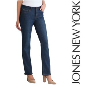 Lot Of 3 Jones New York Lexington Straight Jeans In Indigo Westpoint